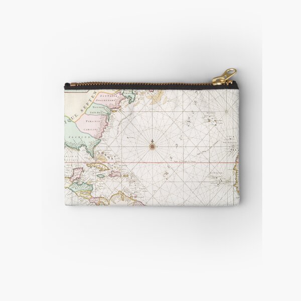 Item preview, Vintage Atlantic Ocean & North America Map (1700s) designed and sold by BravuraMedia.
