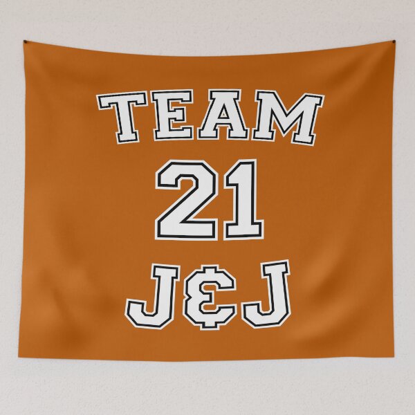 Item preview, Vaccine pride: Team J&J (white college/varsity jersey typeface) designed and sold by Ofeefee.
