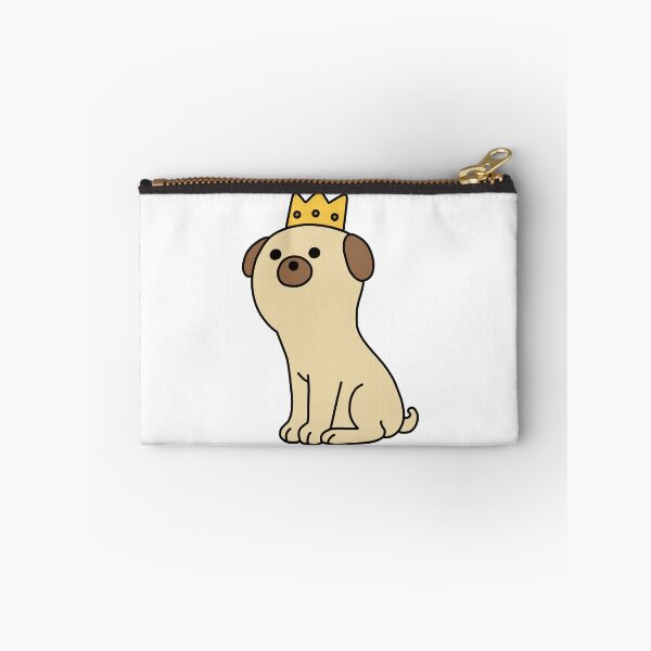 Item preview, Pug with Crown designed and sold by line-on-line.