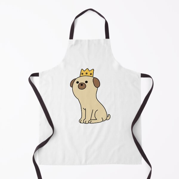 Item preview, Pug with Crown designed and sold by line-on-line.