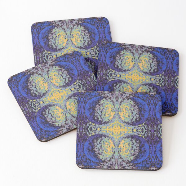 Item preview, Abstraction Reflections in Blue and Yellow designed and sold by KeksWorkroom.