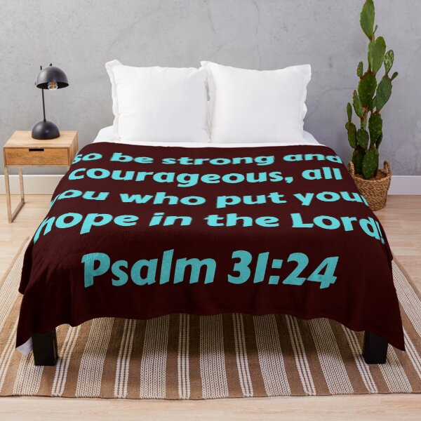 Artikelvorschau, Bible Verse Psalm 31:24 entworfen und verkauft von Prayingwarrior.
