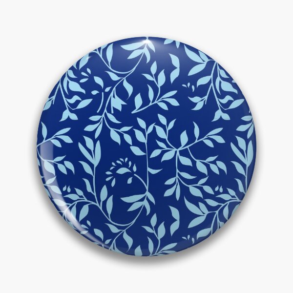 Item preview, Royal Blue flower pattern on repeat designed and sold by SueKnox.