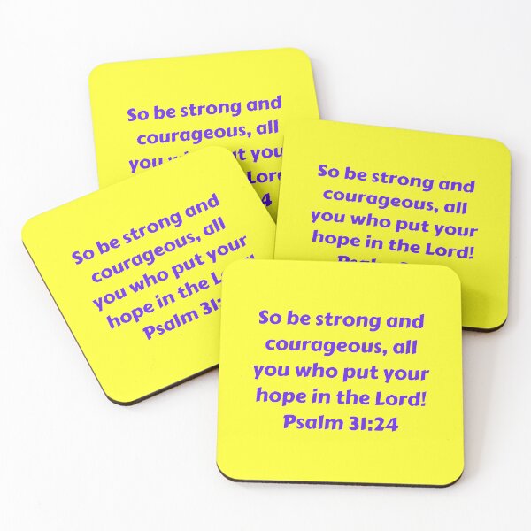 Artikelvorschau, Bible Verse Psalm 31:24 entworfen und verkauft von Prayingwarrior.