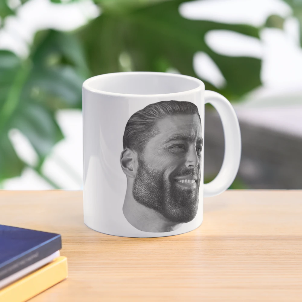 GIGACHAD Meme Coffee Mug, 11 Oz, 15 Oz Mug, Hyper Masculine Guy