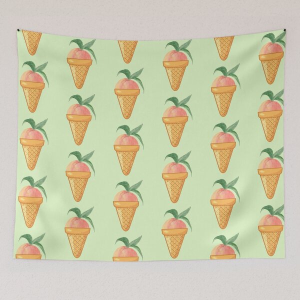 Item preview, THE ENTIRE FRUIT COLLECTION -PEACH ICE CREAM - funny ice cream designs   designed and sold by Iskybibblle.