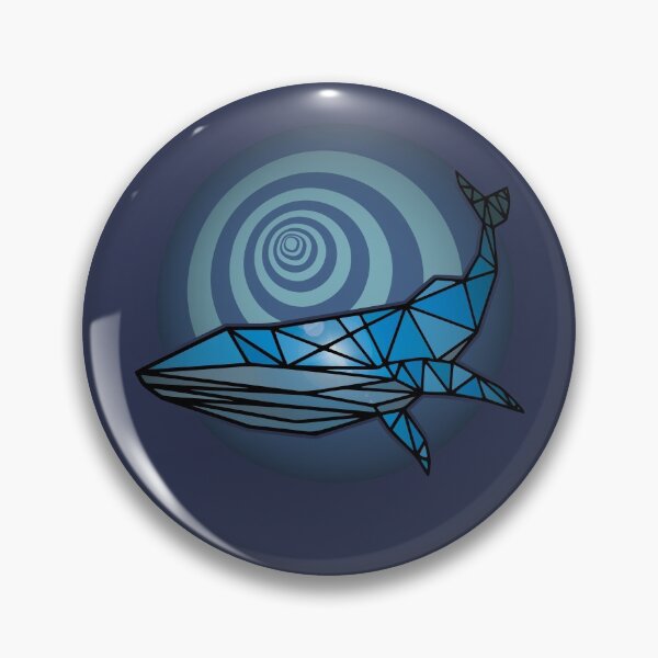Item preview, Sun Flare Polygon Whale And Spiral - Blue designed and sold by Chubuter.