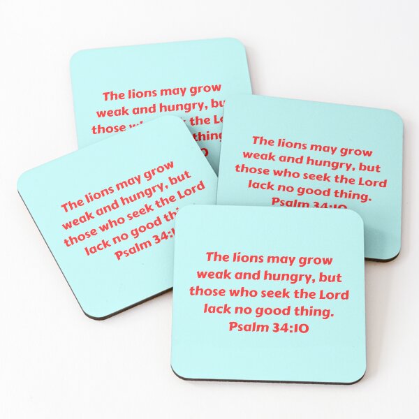 Item preview, Bible Verse Psalm 34:10 designed and sold by Prayingwarrior.