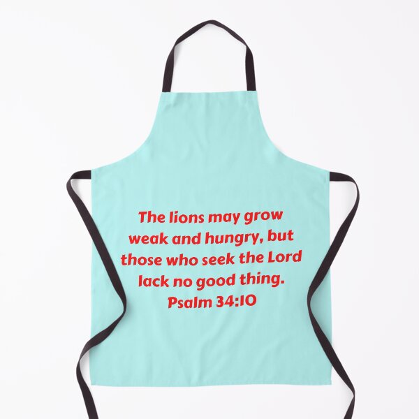 Artikelvorschau, Bible Verse Psalm 34:10 entworfen und verkauft von Prayingwarrior.
