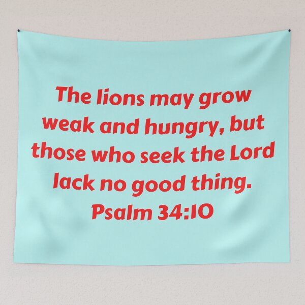 Item preview, Bible Verse Psalm 34:10 designed and sold by Prayingwarrior.
