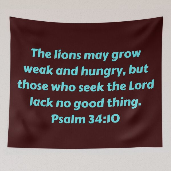 Item preview, Bible Verse Psalm 34:10 designed and sold by Prayingwarrior.