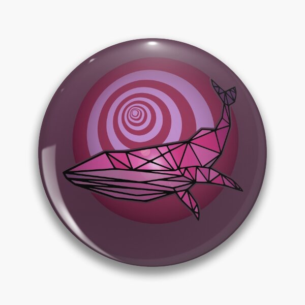 Item preview, Sun Flare Polygon Whale And Spiral - Pink designed and sold by Chubuter.