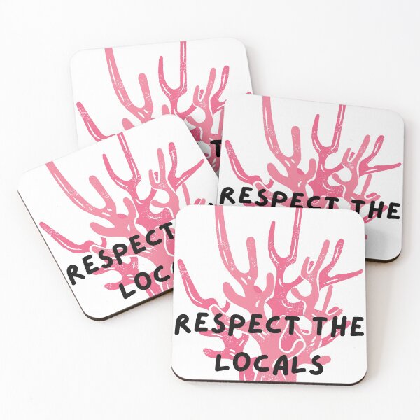 Item preview, Respect the locals coral aesthetic designed and sold by LemonCinammon.