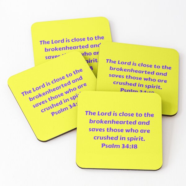 Artikelvorschau, Bible Verse Psalm 34:18 entworfen und verkauft von Prayingwarrior.