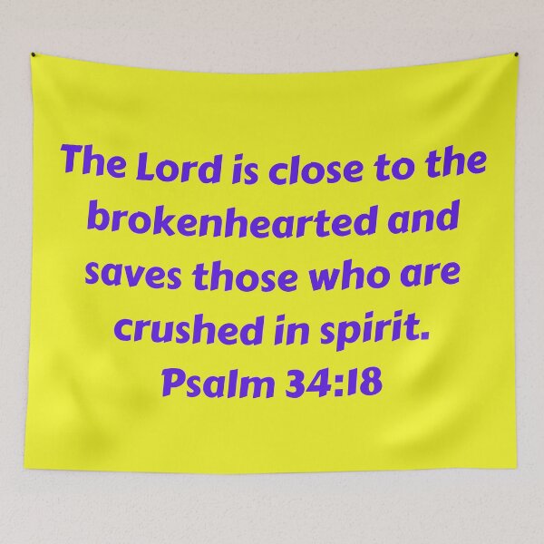 Aperçu de l'œuvre Bible Verse Psalm 34:18 créée et vendue par Prayingwarrior.