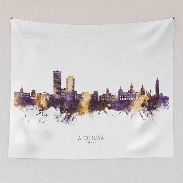 Artikelvorschau, A Coruña Spain Skyline entworfen und verkauft von ArtPrints.