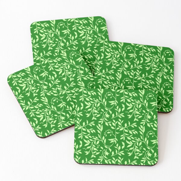 Item preview, Green vine fever pattern on repeat designed and sold by SueKnox.