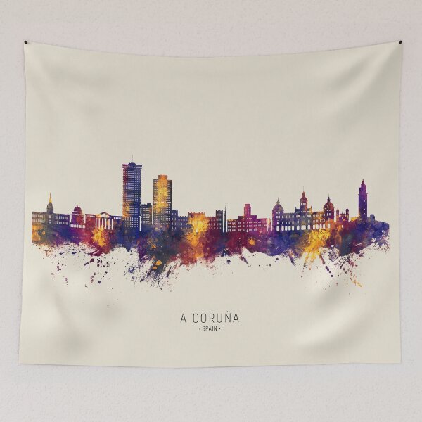 Artikelvorschau, A Coruña Spain Skyline entworfen und verkauft von ArtPrints.