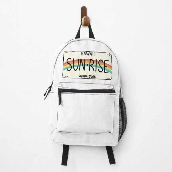 Item preview, Hawaii sunrise rainbow license plate designed and sold by cambrieadams.