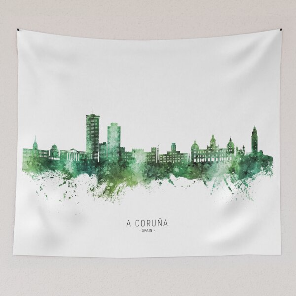 Artikelvorschau, A Coruña Spain Skyline entworfen und verkauft von ArtPrints.