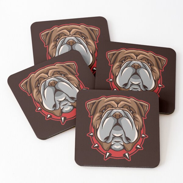 Item preview, Bulldog Head Illustration Isolated Dark Background designed and sold by Peekonet.