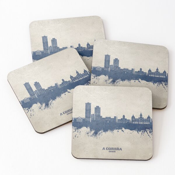 Item preview, A Coruña Spain Skyline designed and sold by ArtPrints.