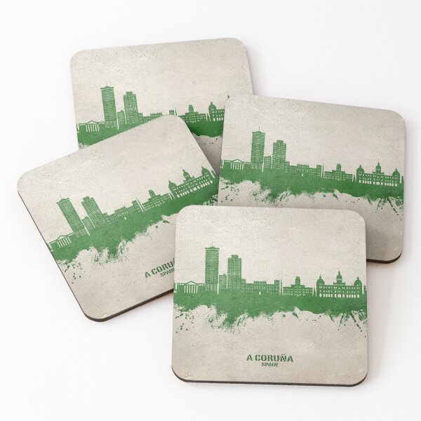 Item preview, A Coruña Spain Skyline designed and sold by ArtPrints.