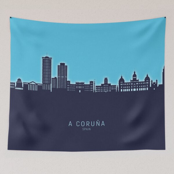 Artikelvorschau, A Coruña Spain Skyline entworfen und verkauft von ArtPrints.