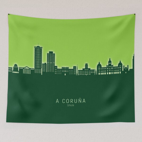 Artikelvorschau, A Coruña Spain Skyline entworfen und verkauft von ArtPrints.