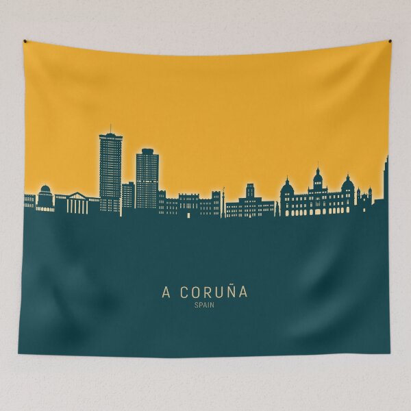 Artikelvorschau, A Coruña Spain Skyline entworfen und verkauft von ArtPrints.