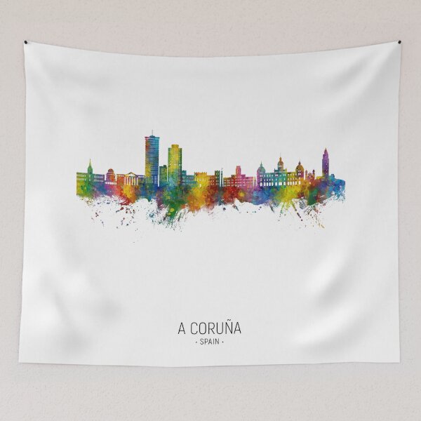 Artikelvorschau, A Coruña Spain Skyline entworfen und verkauft von ArtPrints.