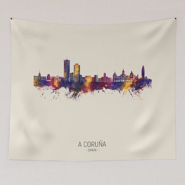 Artikelvorschau, A Coruña Spain Skyline entworfen und verkauft von ArtPrints.