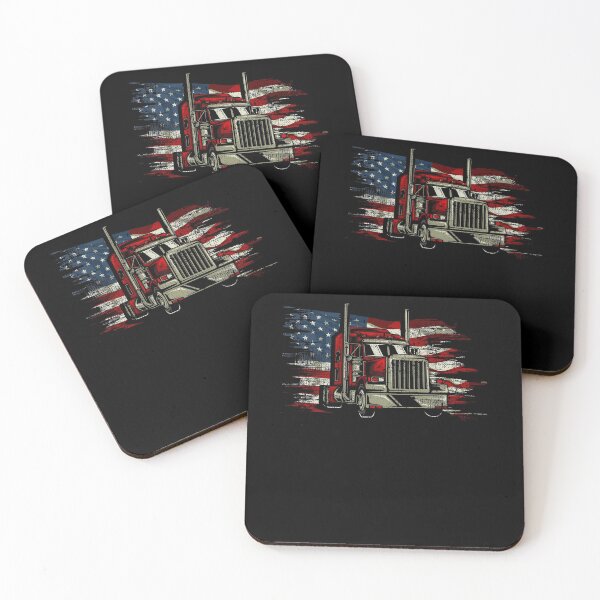 Item preview, Us trucking - US flag with truck designed and sold by allyciag11.