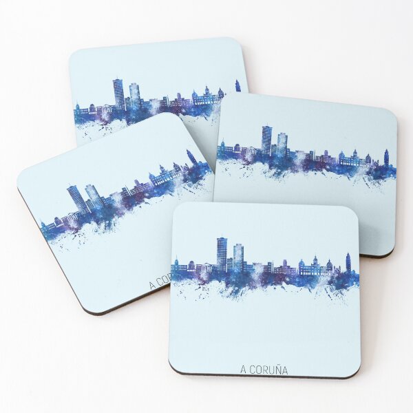 Item preview, A Coruña Spain Skyline designed and sold by ArtPrints.