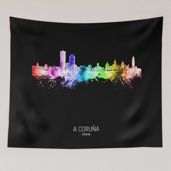 Artikelvorschau, A Coruña Spain Skyline entworfen und verkauft von ArtPrints.