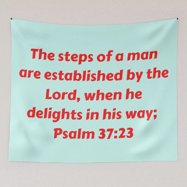 Item preview, Bible Verse Psalm 37:23 designed and sold by Prayingwarrior.