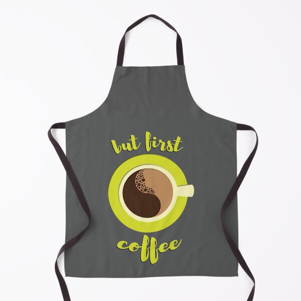 Item preview, But first coffee - acid green designed and sold by FunnyChameleon.