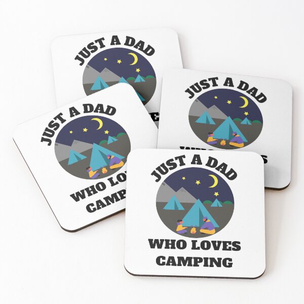 Item preview, Just a dad who loves camping  designed and sold by Tej0711.