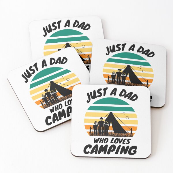 Item preview, Just a dad who loves camping  designed and sold by Tej0711.