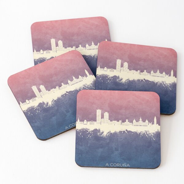 Item preview, A Coruña Spain Skyline designed and sold by ArtPrints.