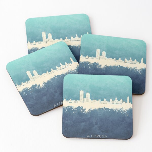 Item preview, A Coruña Spain Skyline designed and sold by ArtPrints.