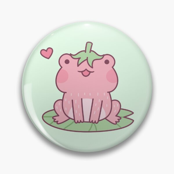 Item preview, Cute Pink Strawberry Frog Doodle designed and sold by rustydoodle.