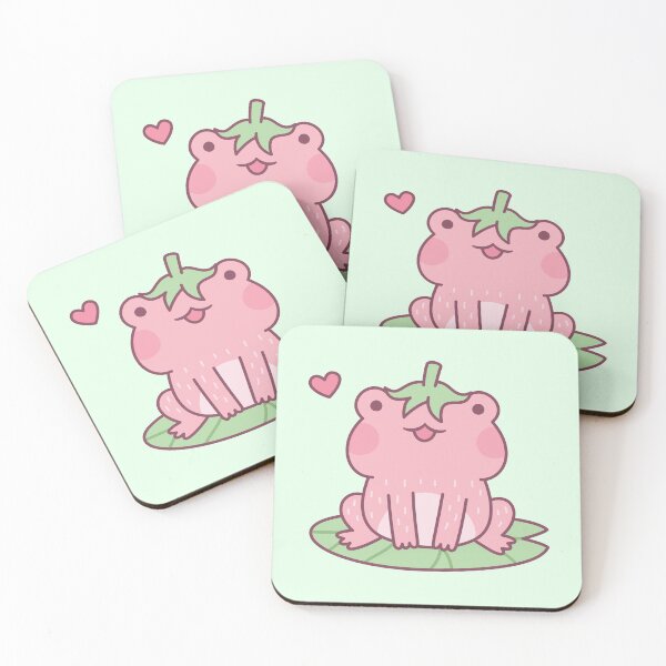 Item preview, Cute Pink Strawberry Frog Doodle designed and sold by rustydoodle.