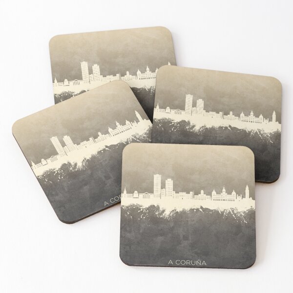 Item preview, A Coruña Spain Skyline designed and sold by ArtPrints.