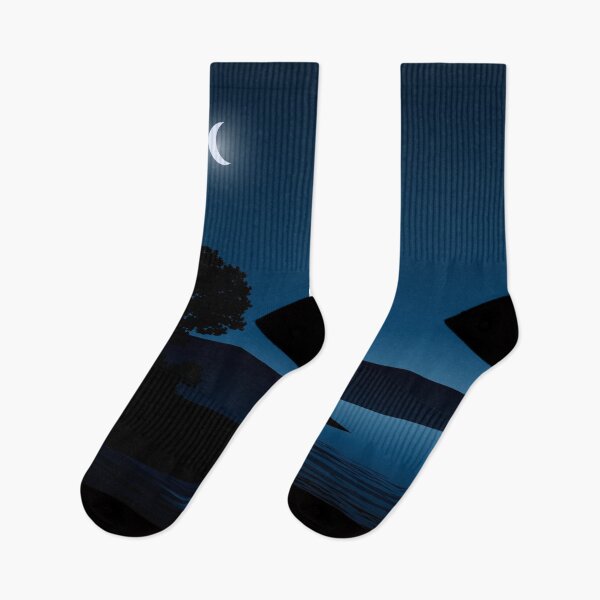 Item preview, Night Time lake With Tree And Moon Light designed and sold by JTS STORE.