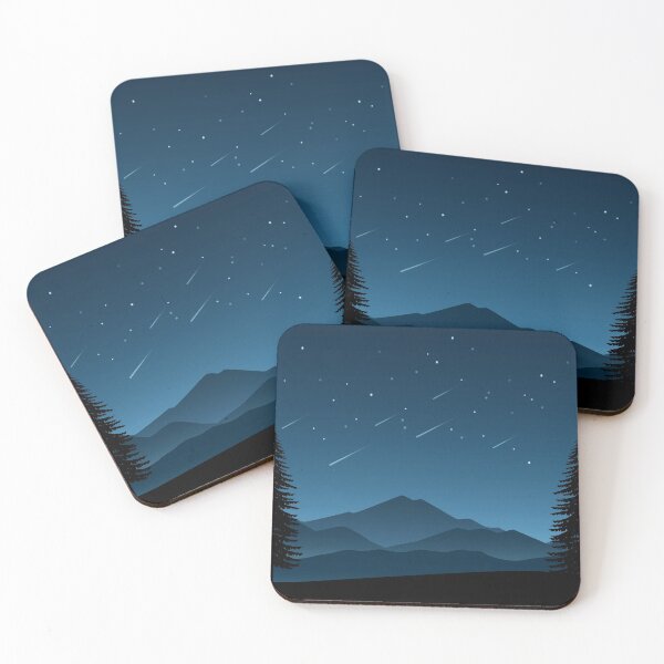 Item preview, Pine Tree Night Landscape With Mountain background designed and sold by JTS STORE.