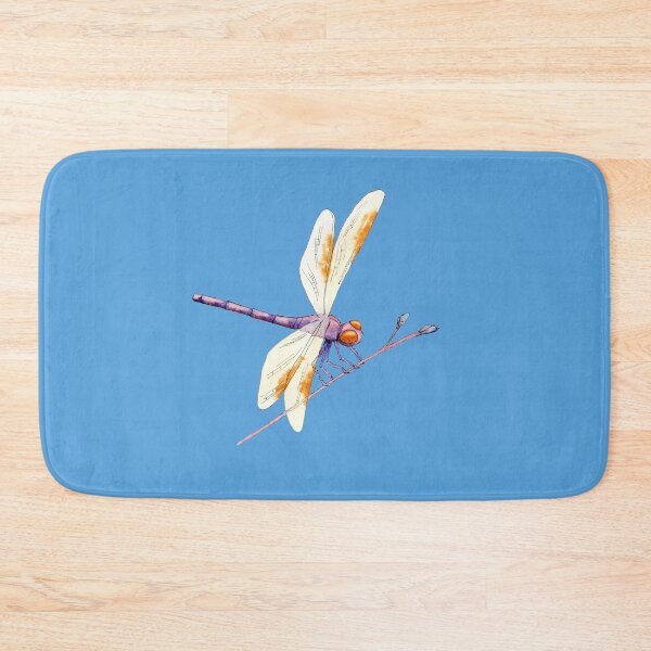 Item preview, Gorgeous Purple Dragonfly on a Twig on Sky Blue designed and sold by SeaChangeDesign.