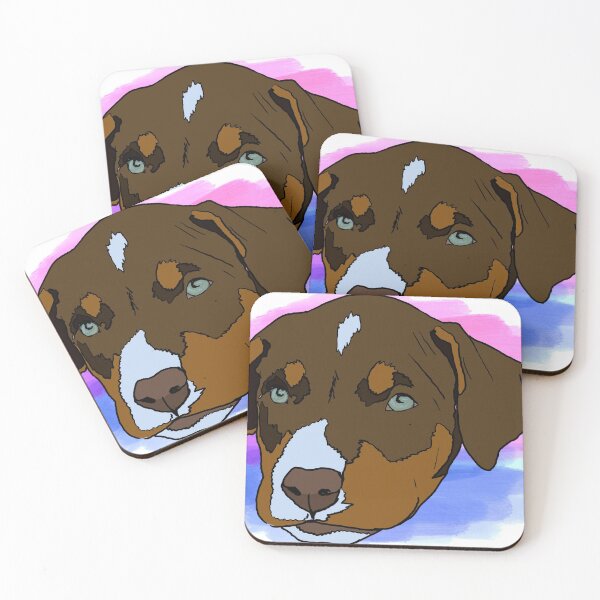 Item preview, Bisexual pride tricolor pitbull puppy  designed and sold by LeahcarsArt.