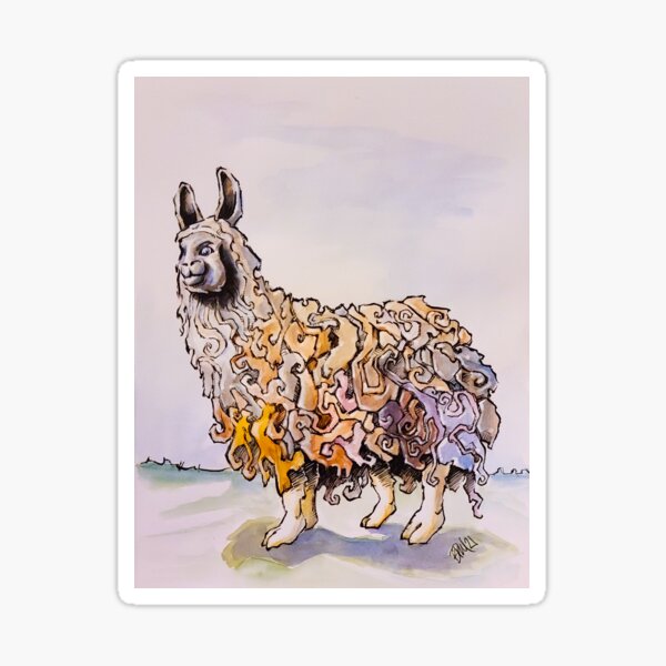 Duchess the Llama Sticker