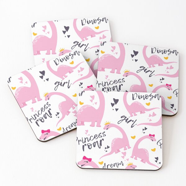 Item preview, Dinosaur Seamless Pattern, Pink designed and sold by graphic-genie.
